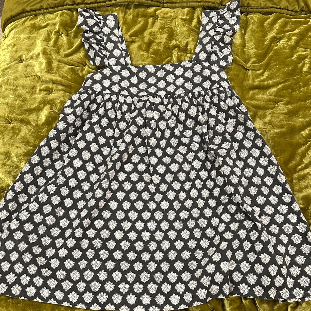 Outerknown Astrid Mini Black and White Patterned Dress